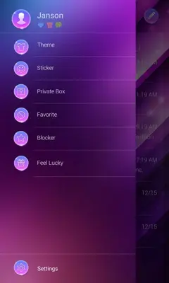 Purple gradient android App screenshot 0